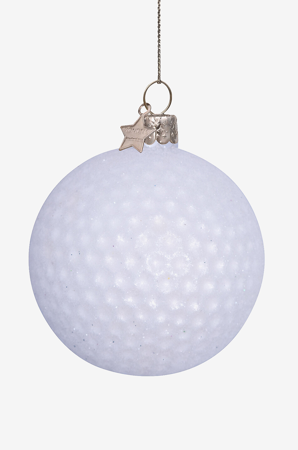VONDELS Exklusive Golfball-Weihnachtskugel aus Glas Haus WEISS 2