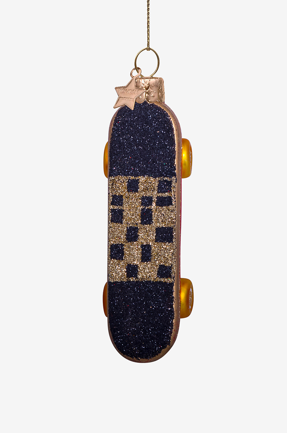 VONDELS Glas-Ornament Skateboard H9.5cm Haus SCHWARZ 1