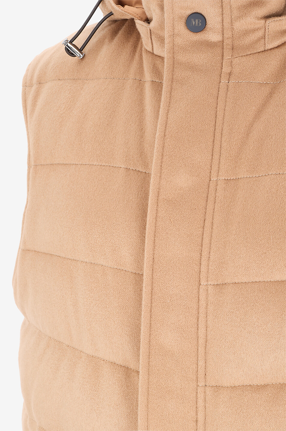 MAURIZIO BALDASSARI Cashmere hooded sleeveless down jacket Men CAMEL 3