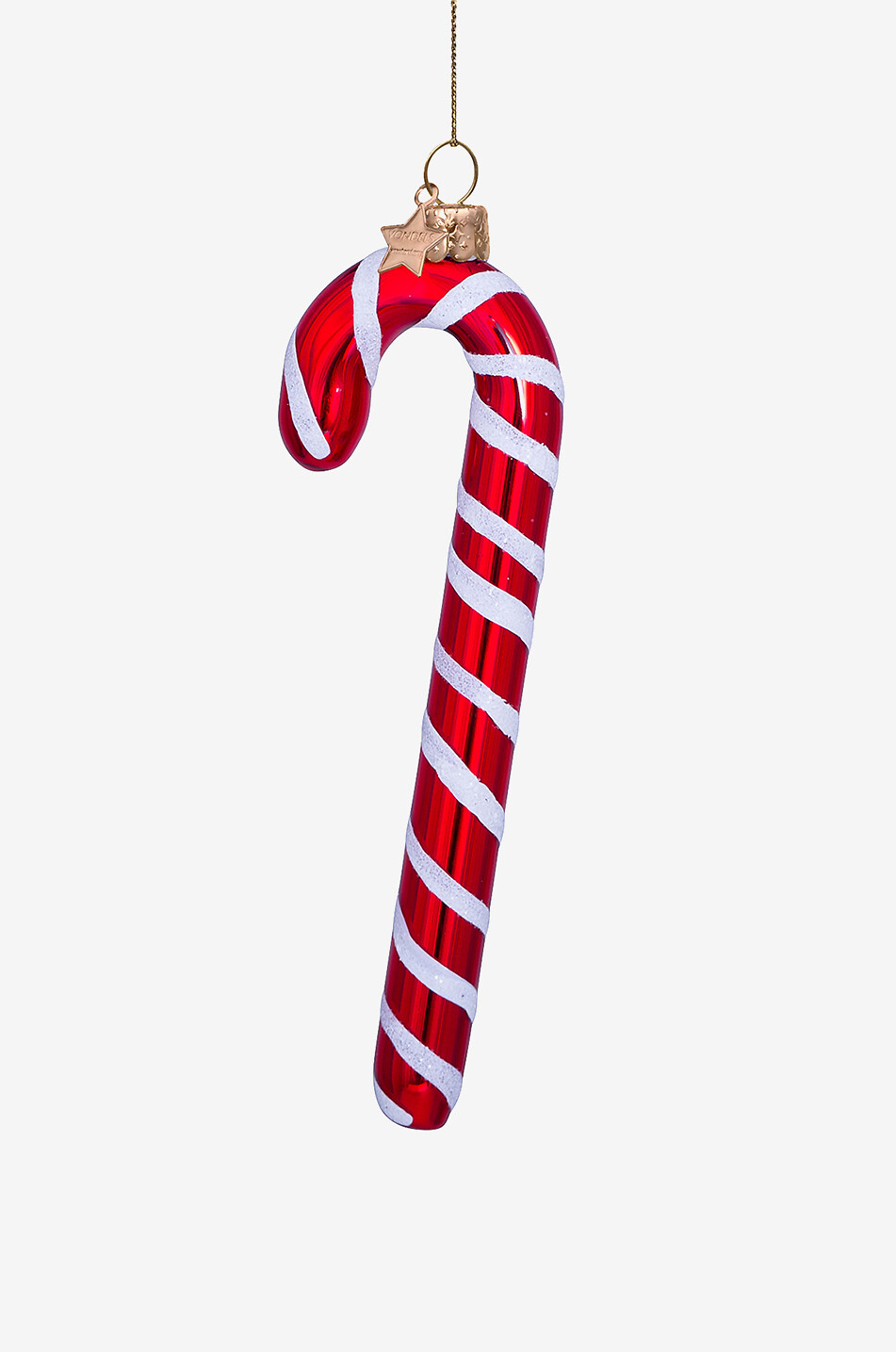 VONDELS Boule de Noël en verre bâton de sucre d'orge Maison ROUGE 5