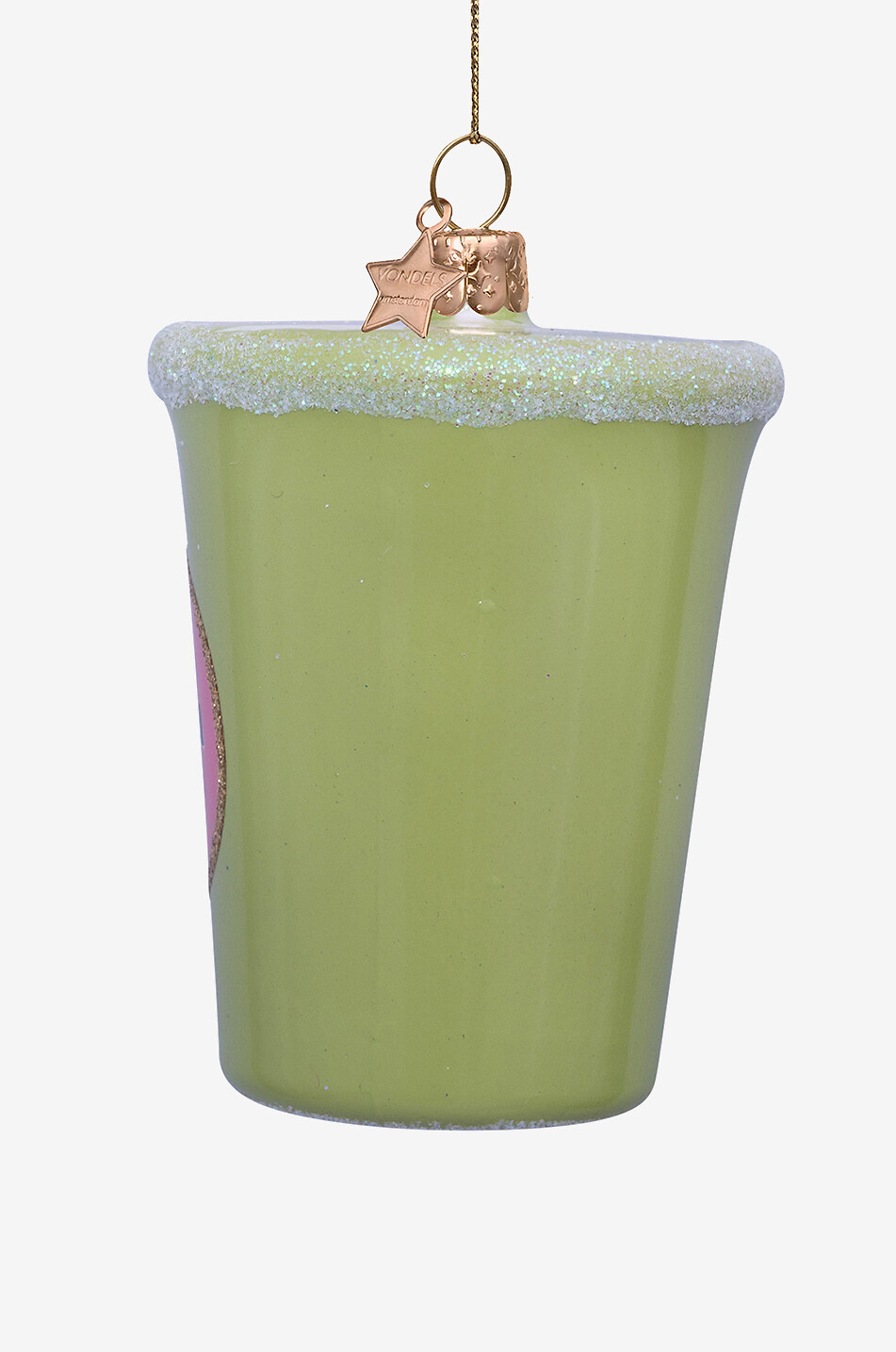 VONDELS Weihnachtskugel aus Glas Matcha Tea Latte H8 Haus GRÜN 4