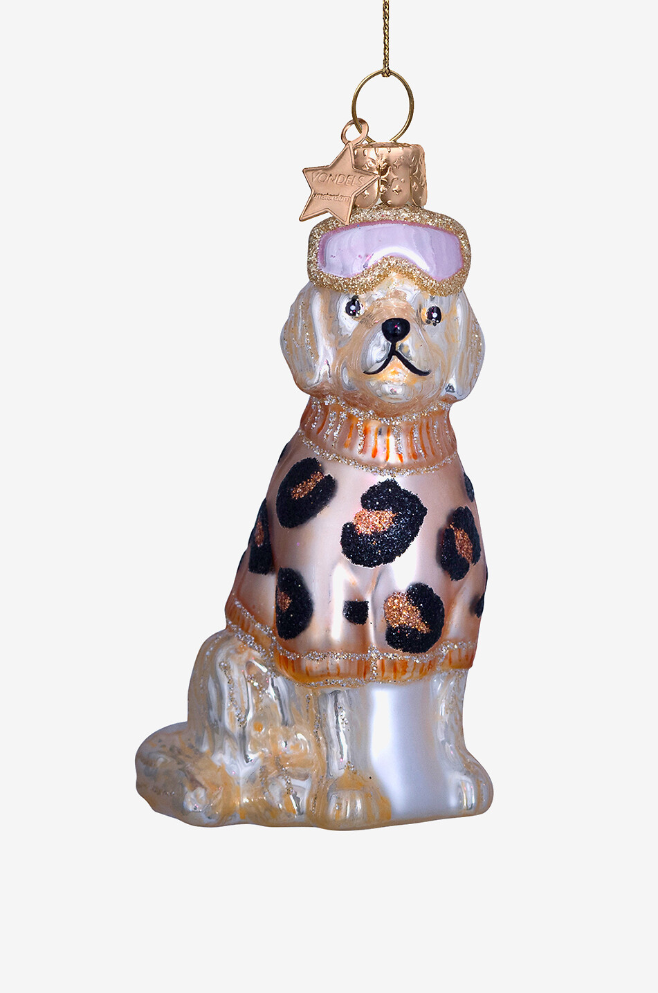 Christmas Bauble with Ski Goggles Labrador