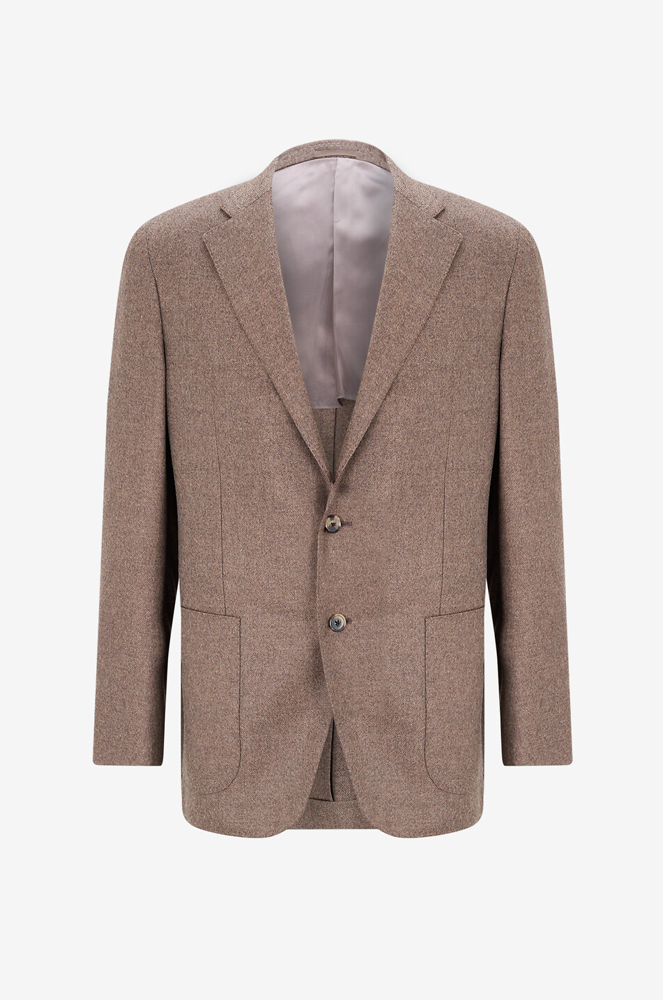 CARUSO Boheme wool twill single-breasted blazer Men BROWN 1