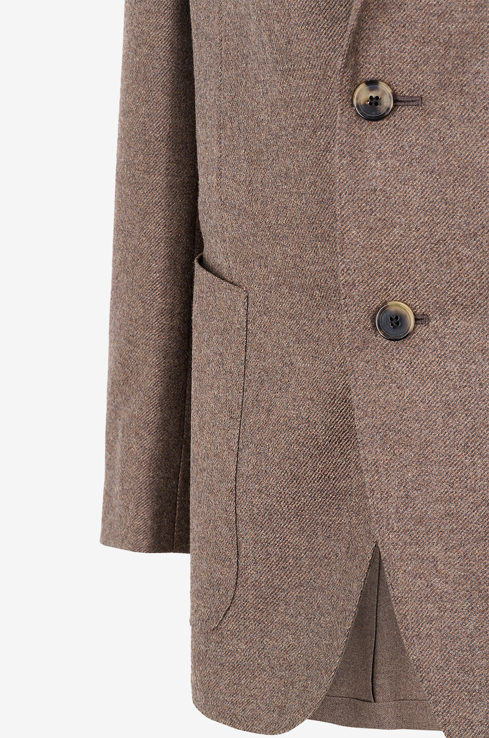 CARUSO Boheme wool twill single-breasted blazer Men BROWN 3