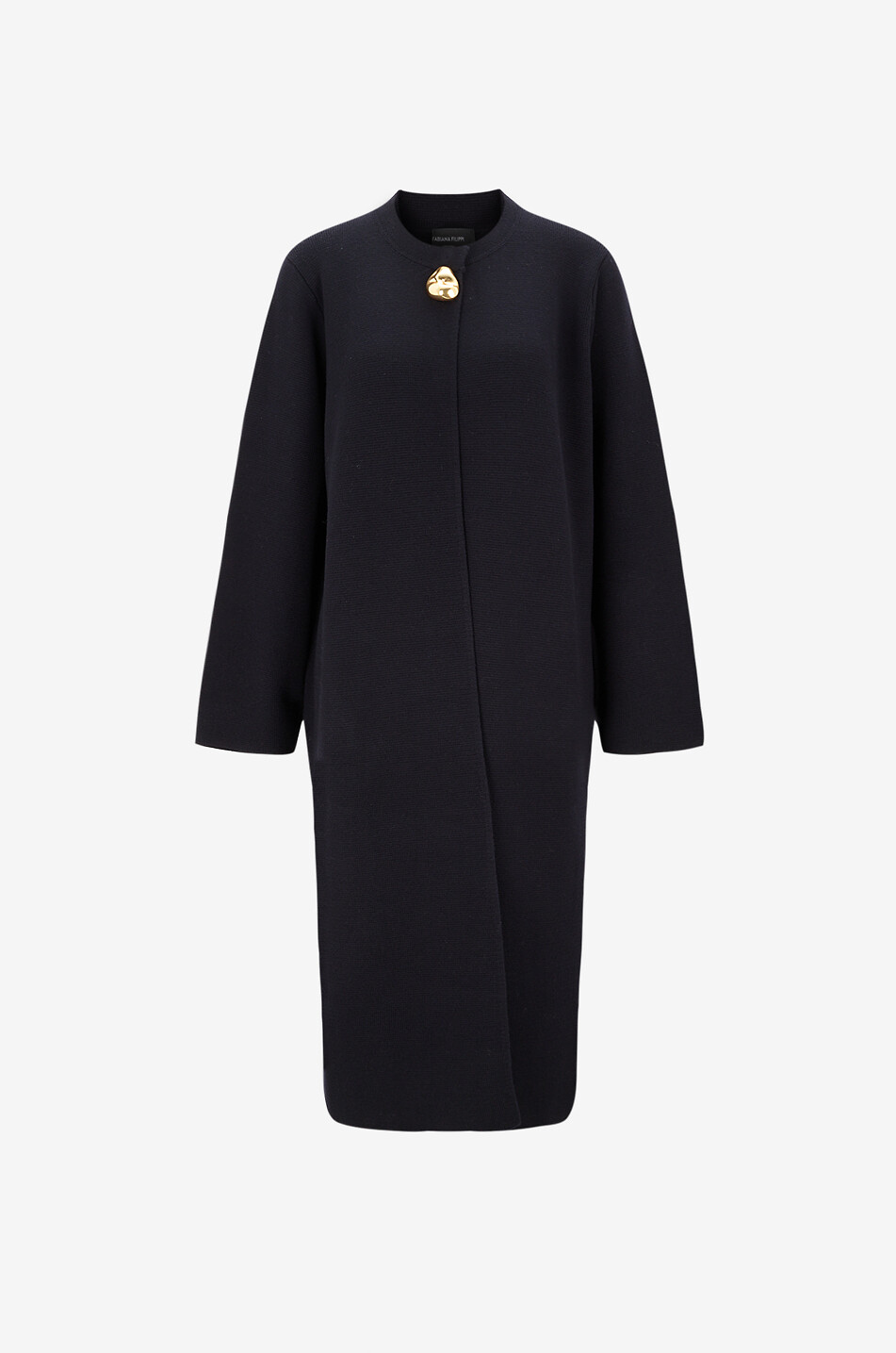 Manteau mi-long en maille Punto Milano Pepita