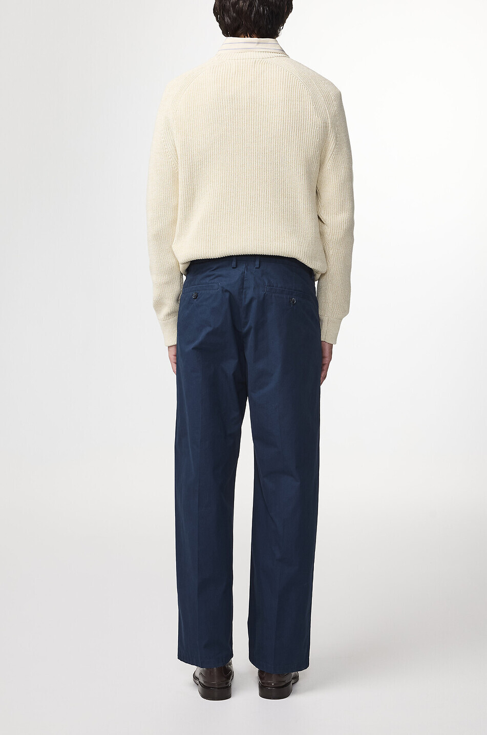 NN07 Kay organic cotton pleated trousers Men DARK BLUE 4