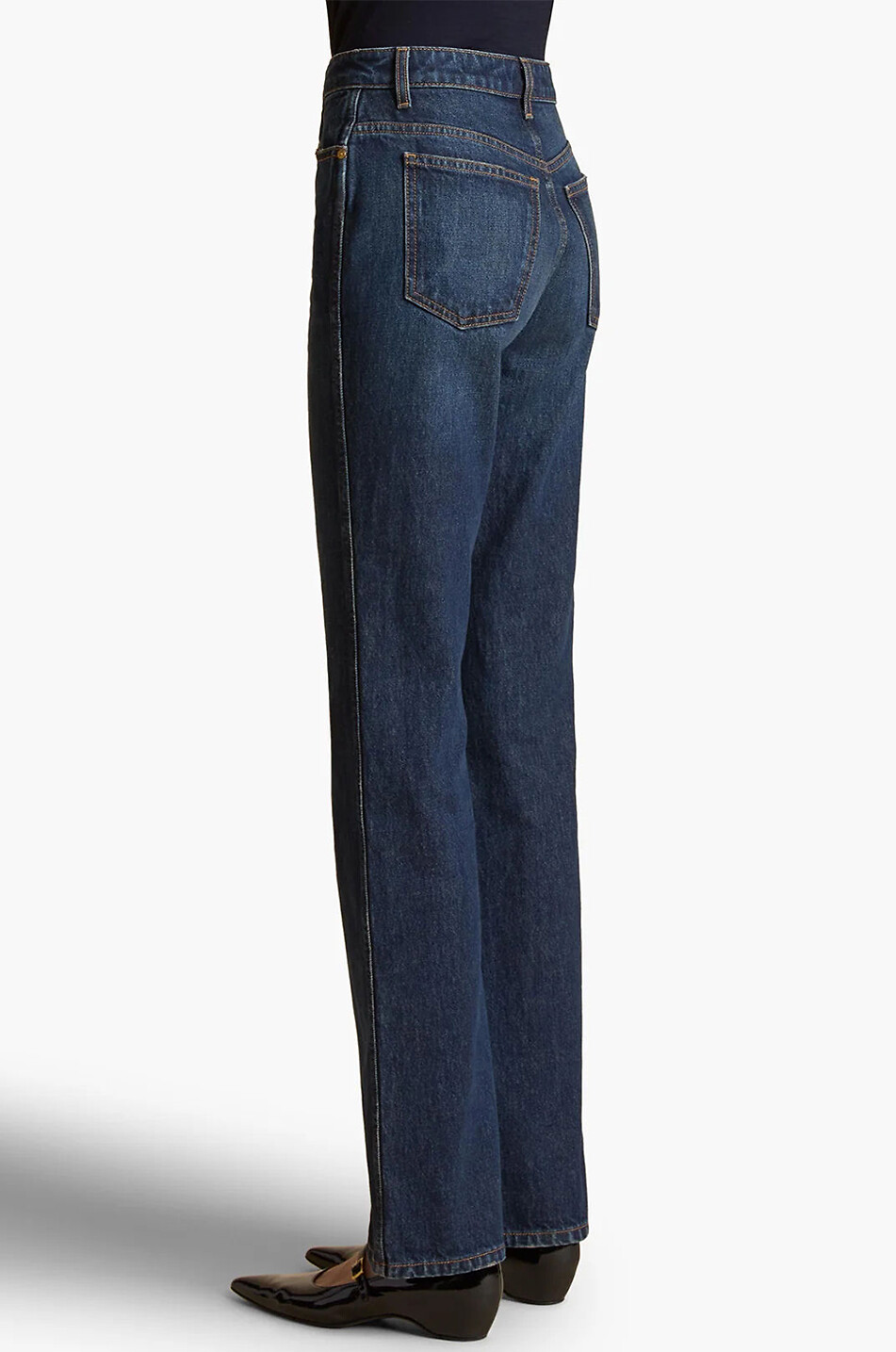 KHAITE Gerade Slim-Fit-Jeans mit hoher Taille Danielle Lansing Damen BLAU 3