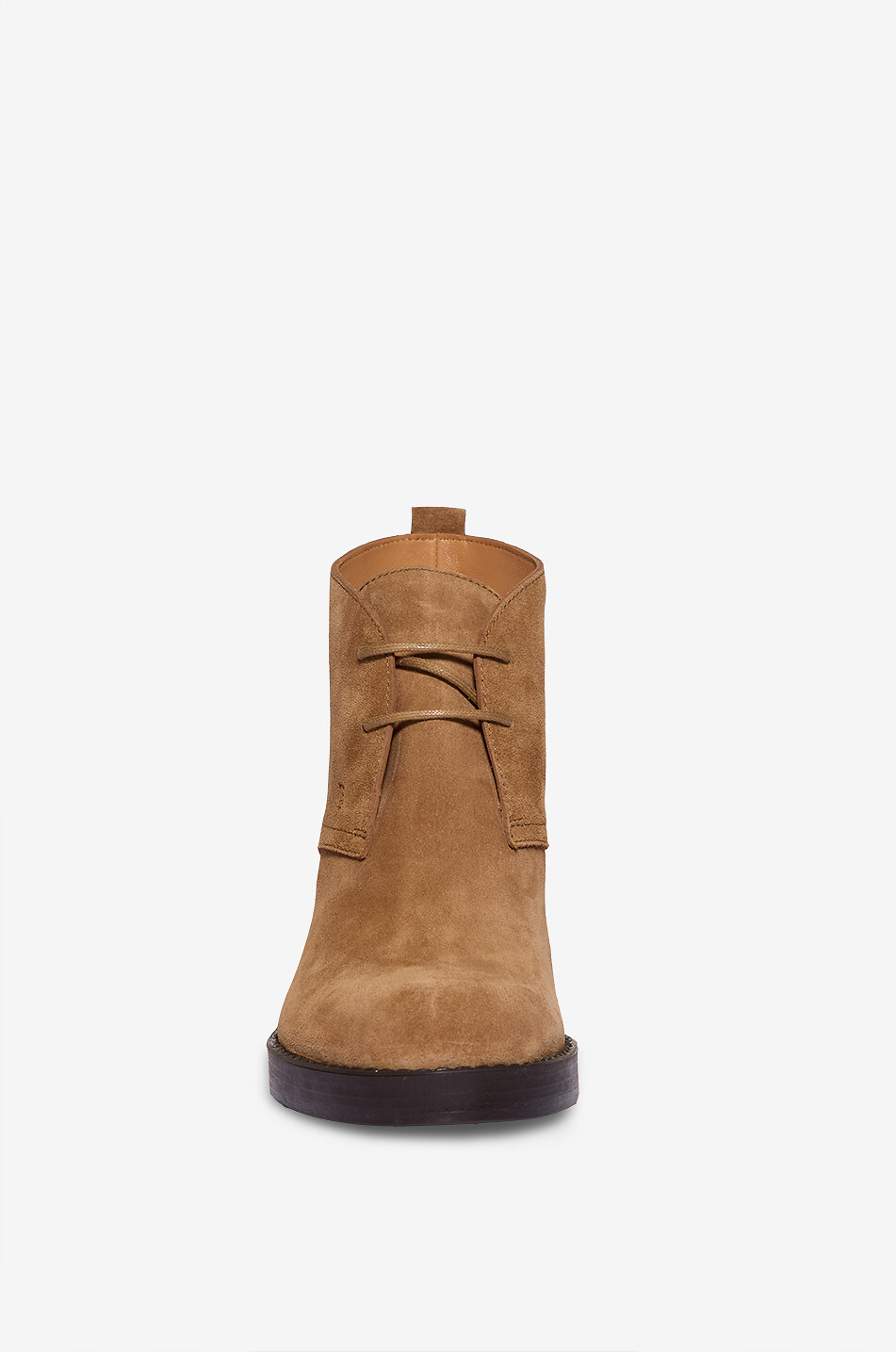 TOD'S Bottines à lacets et talon en daim Gommino 80 Femme MARRON MOYEN 2