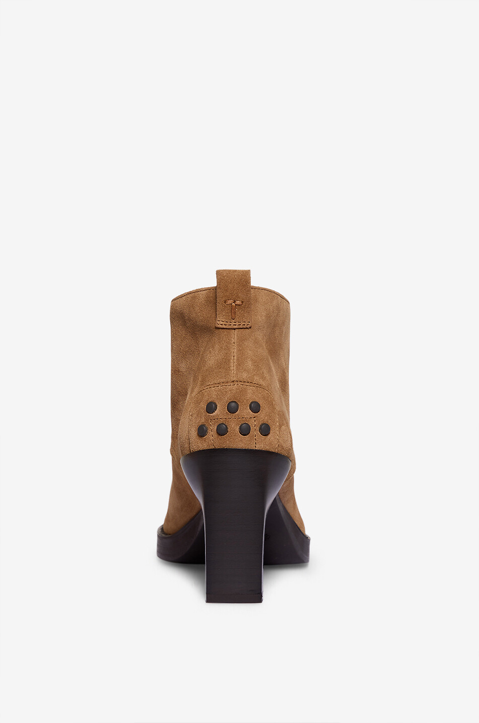 TOD'S Bottines à lacets et talon en daim Gommino 80 Femme MARRON MOYEN 4