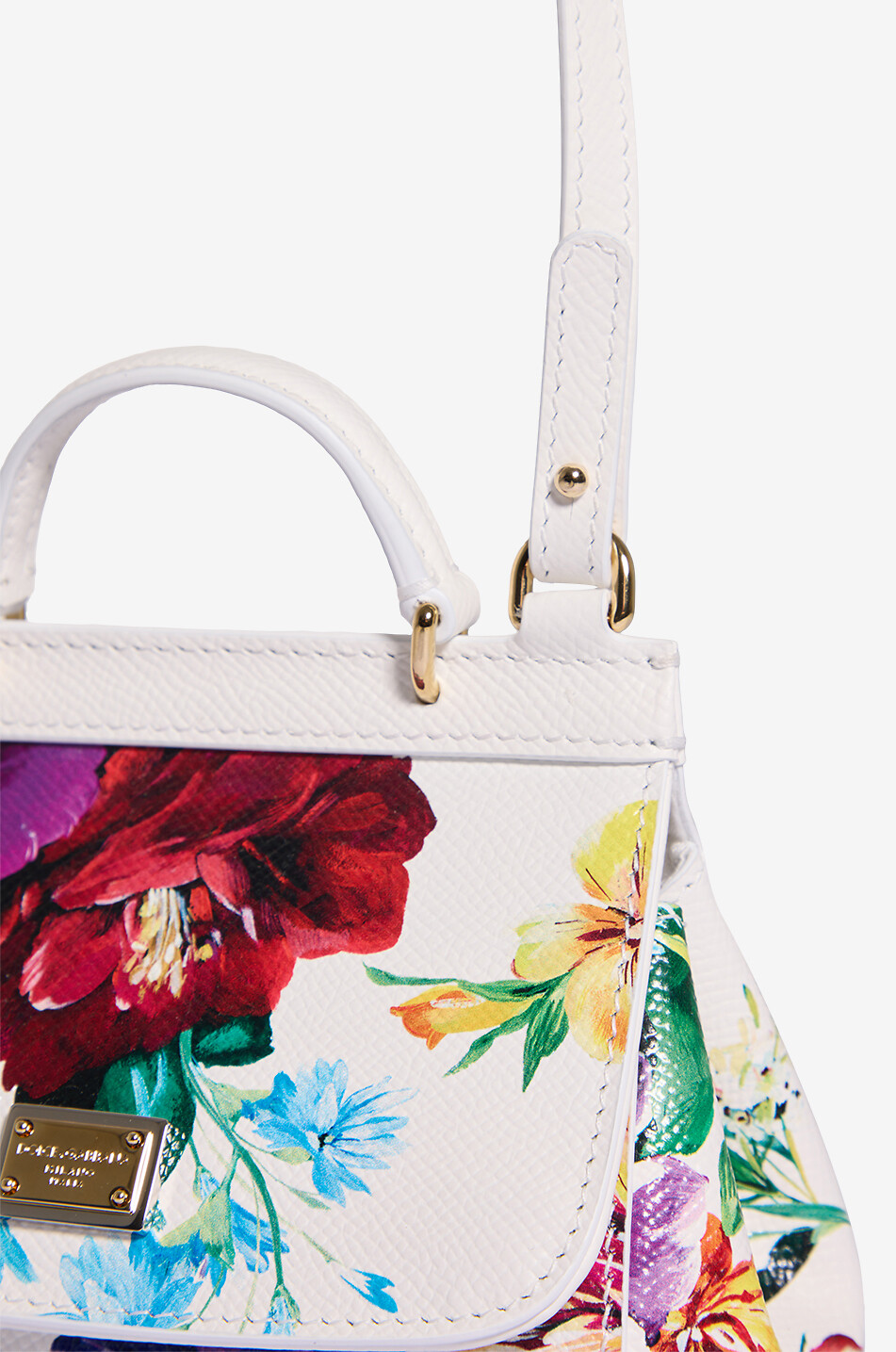 DOLCE & GABBANA Sicily Dauphine leather floral girls' shoulder bag Girl MULTI COLOURED 6