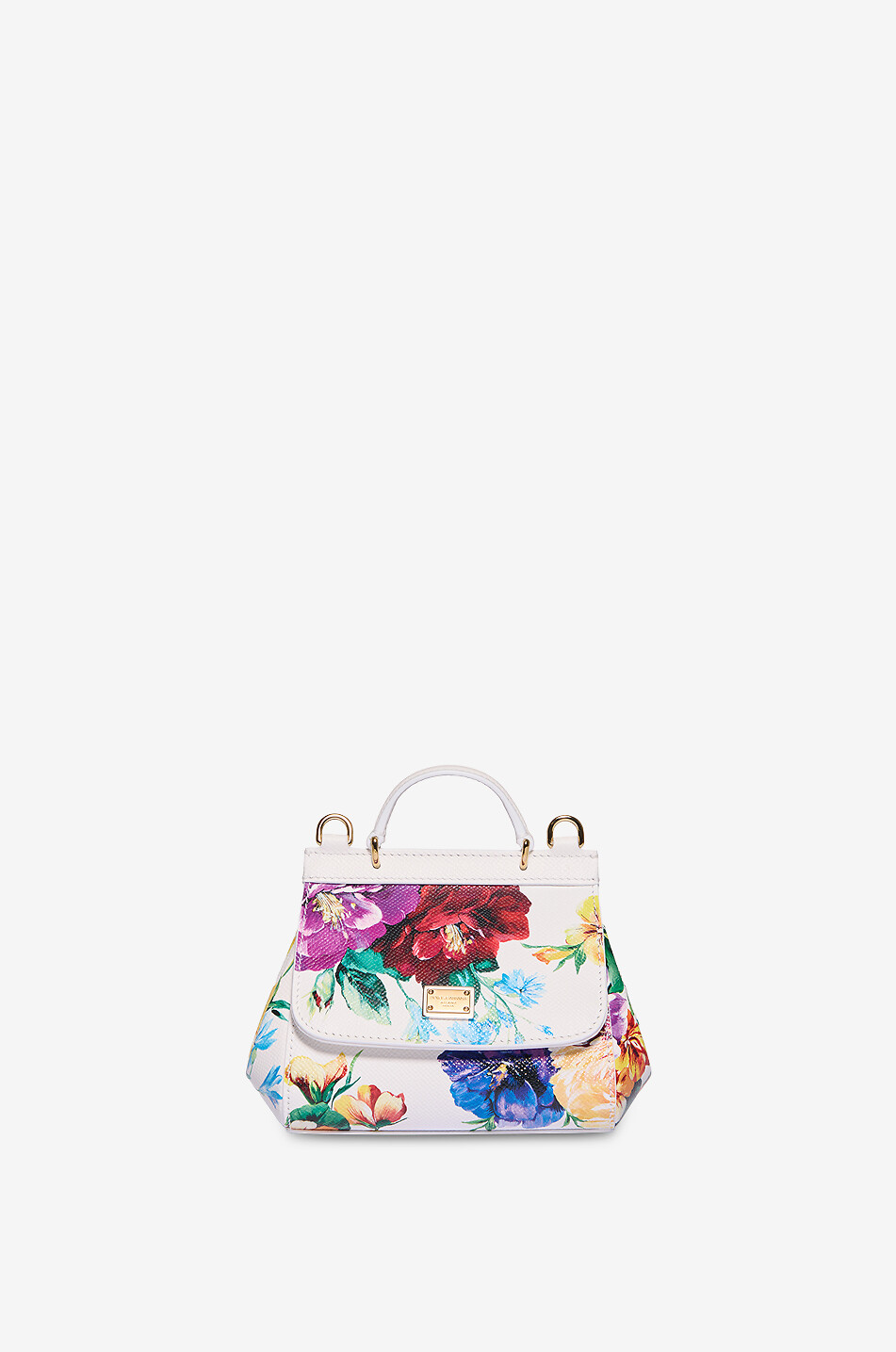 DOLCE & GABBANA Sicily Dauphine leather floral girls' shoulder bag Girl MULTI COLOURED 1