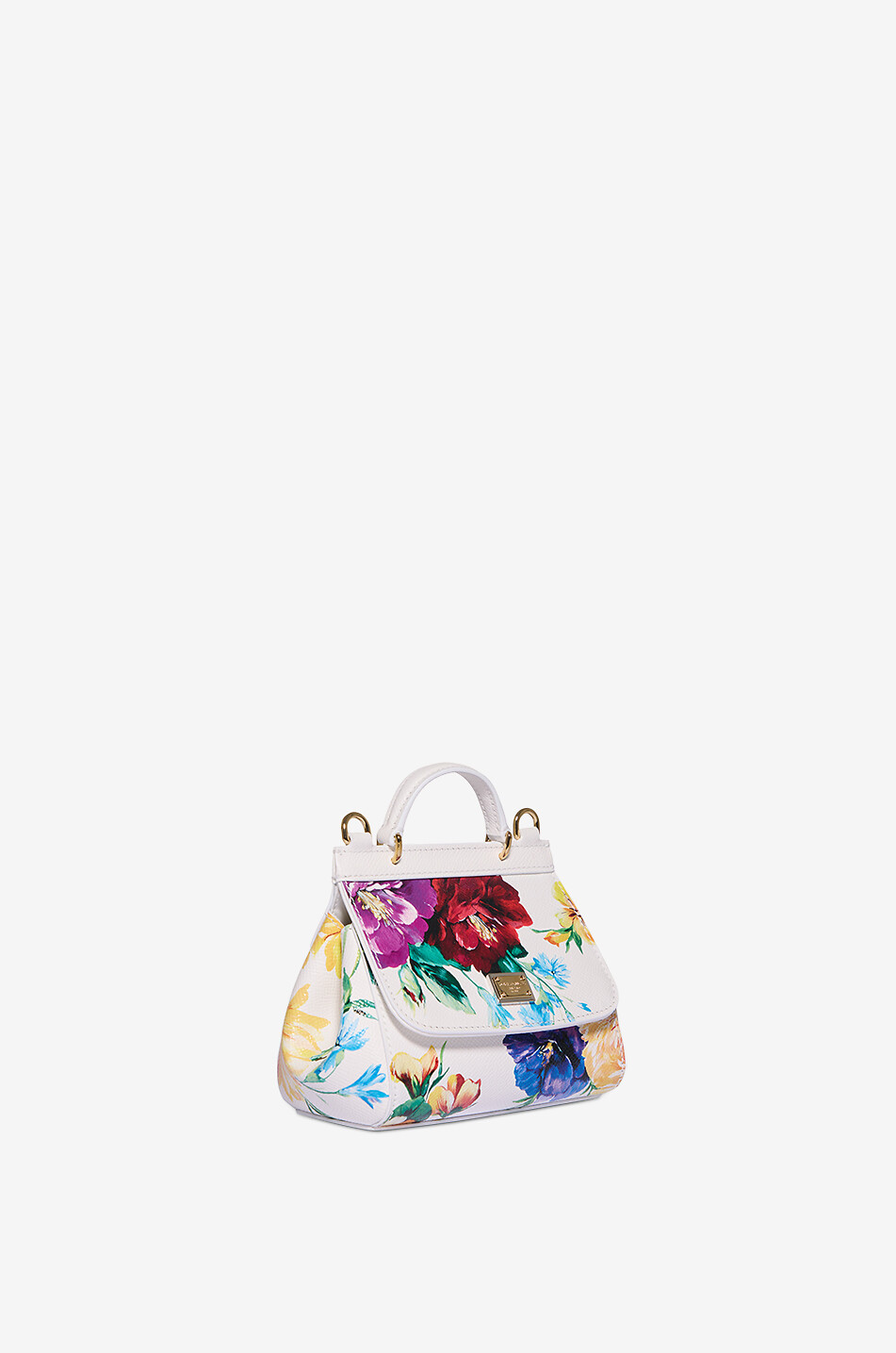 DOLCE & GABBANA Sicily Dauphine leather floral girls' shoulder bag Girl MULTI COLOURED 2