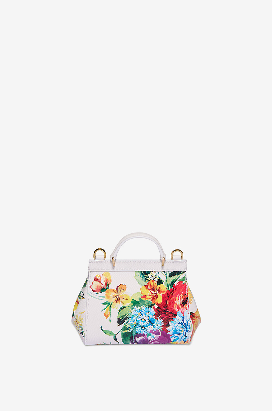 DOLCE & GABBANA Sicily Dauphine leather floral girls' shoulder bag Girl MULTI COLOURED 4