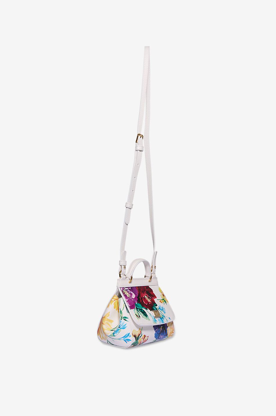 DOLCE & GABBANA Sicily Dauphine leather floral girls' shoulder bag Girl MULTI COLOURED 5