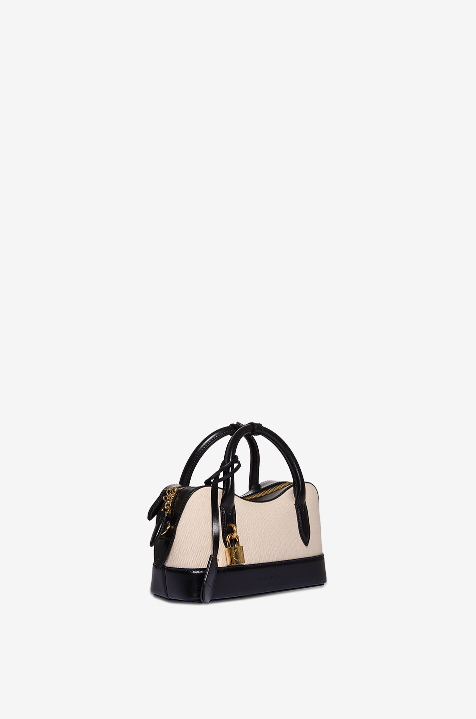 STELLA McCARTNEY Ryder Small canvas and faux leather shoulder bag Women EGGSHELL 2