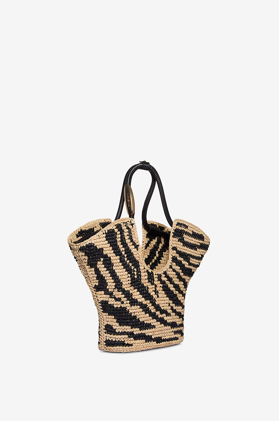 ZIMMERMANN Bast-Shopper mit Zebramotiv Goldentime Small Damen SCHWARZ 2