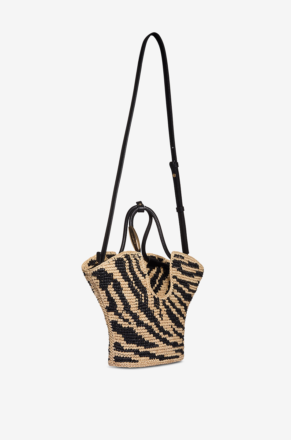 ZIMMERMANN Bast-Shopper mit Zebramotiv Goldentime Small Damen SCHWARZ 5
