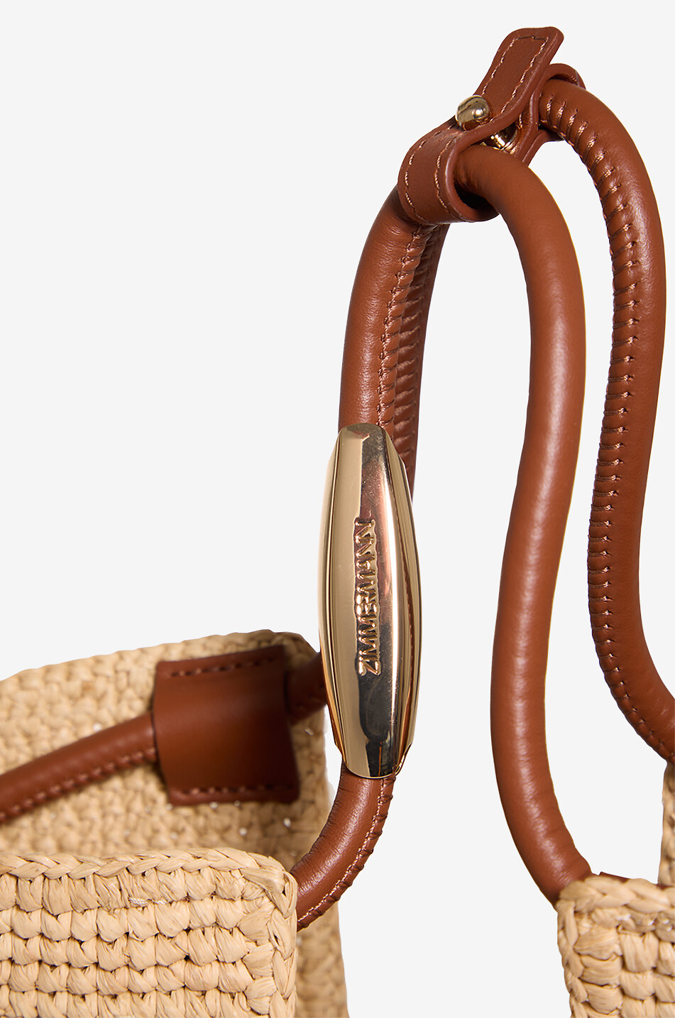 ZIMMERMANN Goldentime Small fringe raffia tote bag Women BEIGE 6