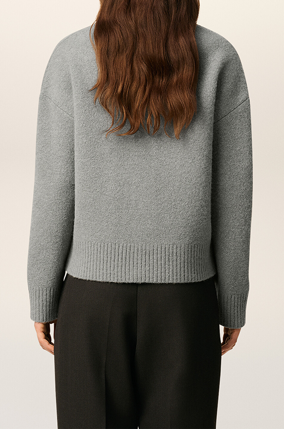 AMI Ami de Coeur alpaca cardigan Women LIGHT GREY 3