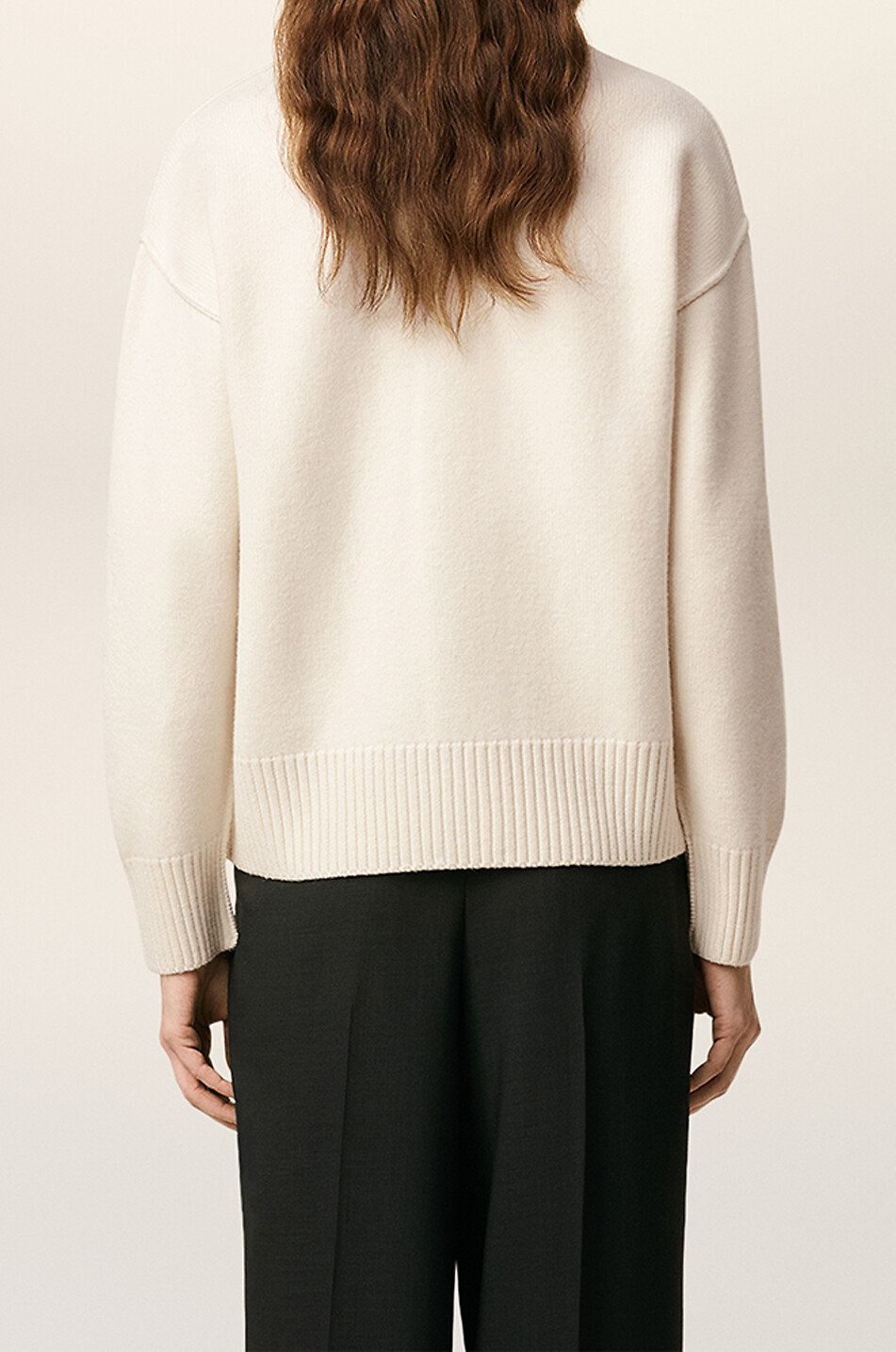 AMI Ami de Cœur oversize lambswool cardigan Women EGGSHELL 3