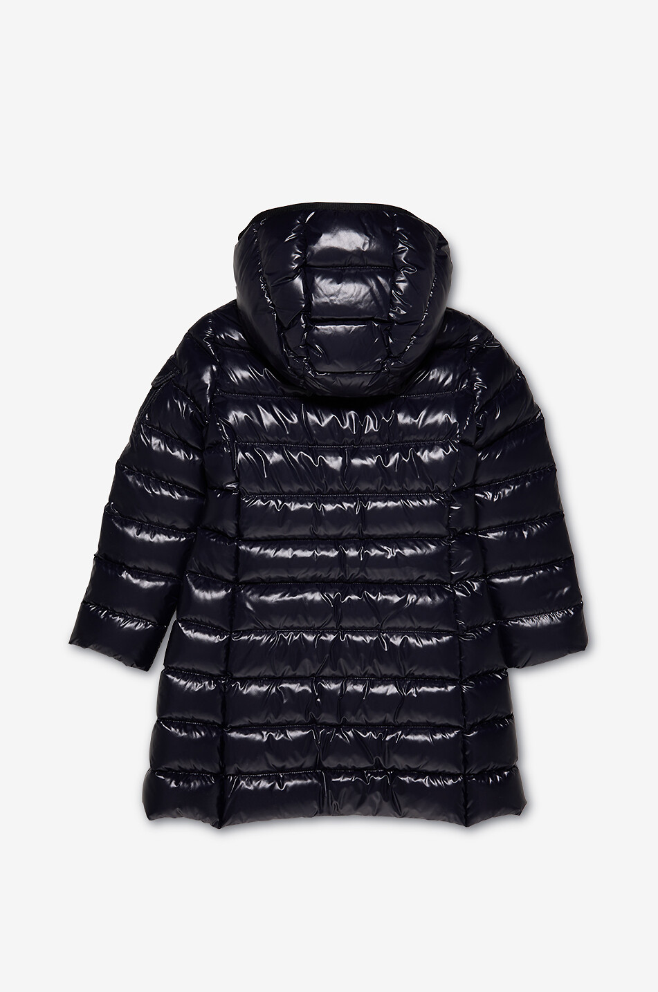 MONCLER Doudoune longue cintrée à capuche fille Moka Fille BLEU FONCE 2