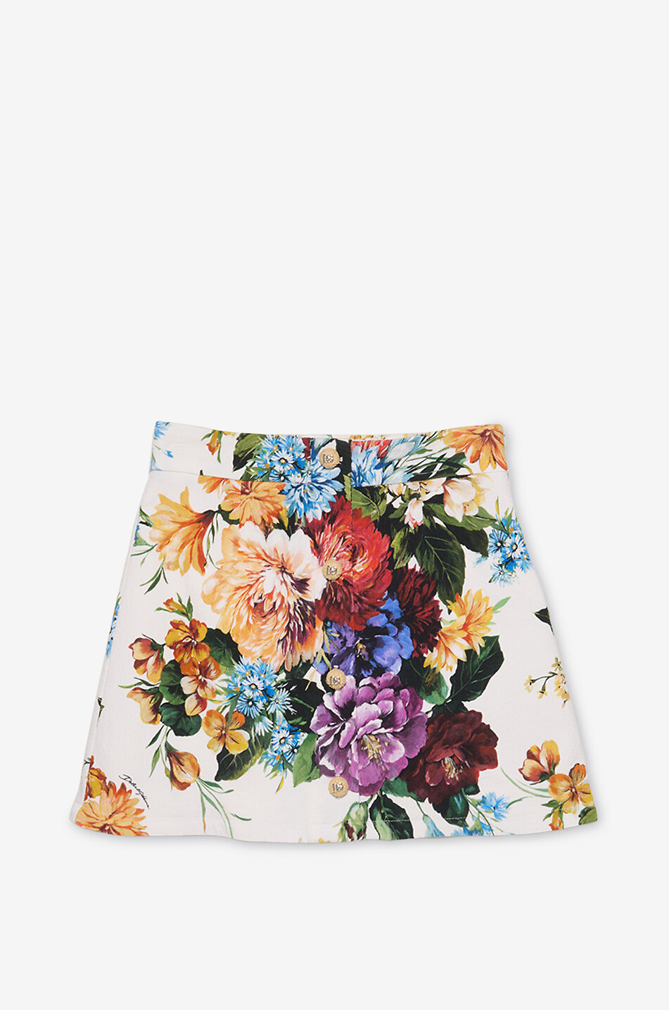 Minijupe trapèze en jacquard fille Rafia Fiori