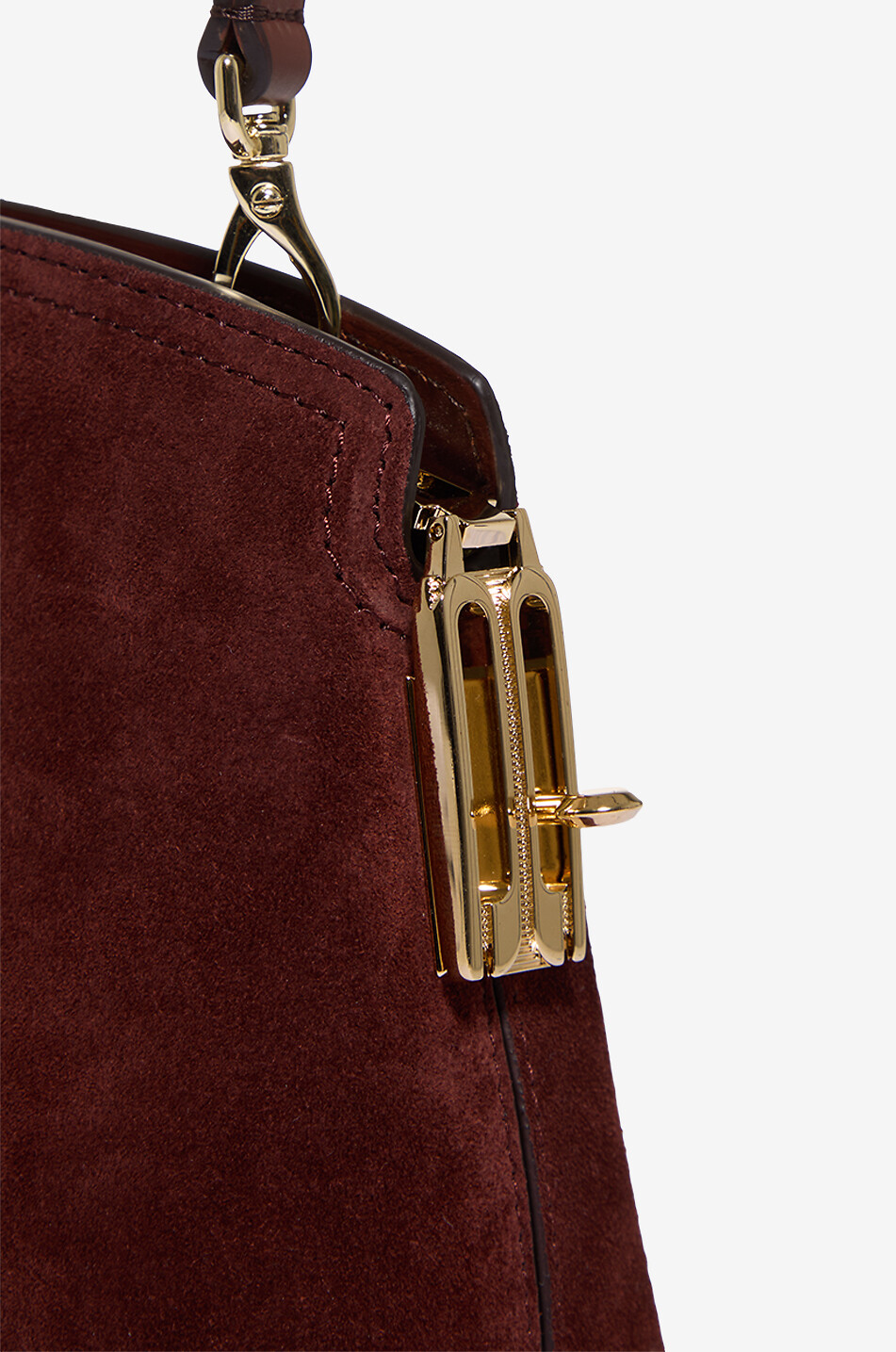 VICTORIA BECKHAM Pochette en daim Victoria Femme MARRON FONCÉ 5