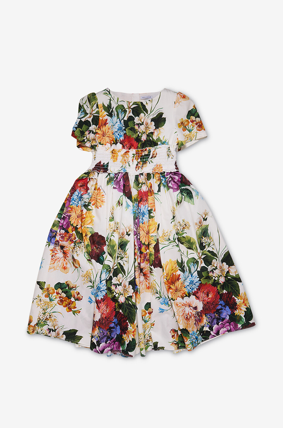 Robe midi en popeline fille Rafia Fiori