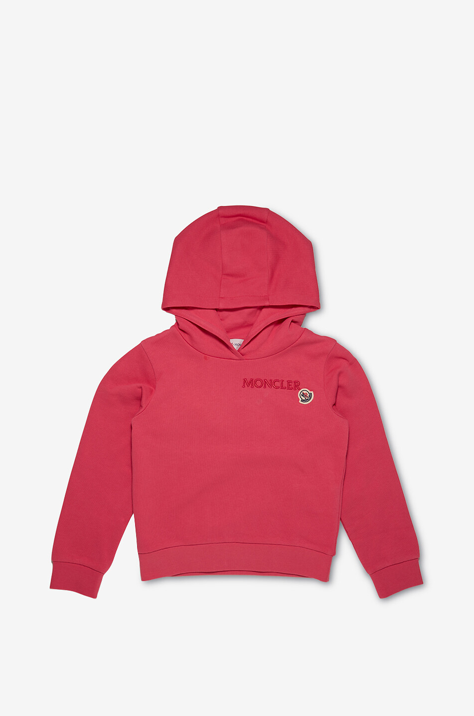 Logo embroidered girls' boxy hooded sweatshirt
