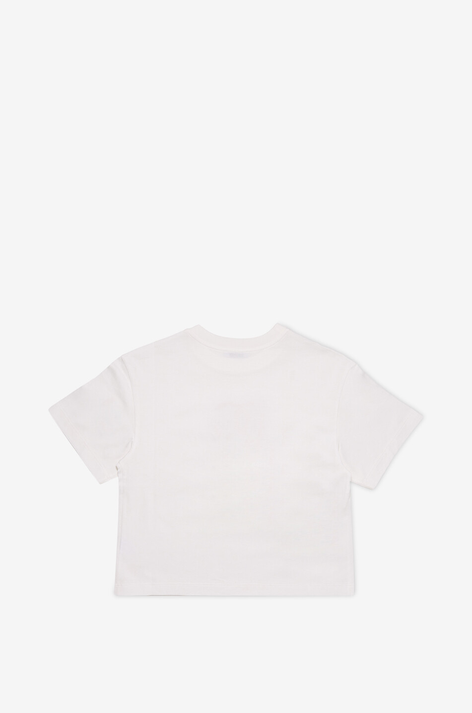 DOLCE & GABBANA Mädchen-Kurzarm-T-Shirt mit Kristallen Rafia Fiori Mädchen WEISS 2