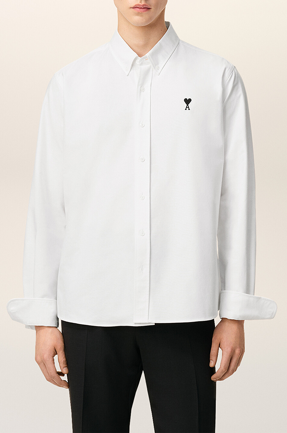 AMI Hemd aus Oxford-Baumwolljersey Herren WEISS 4