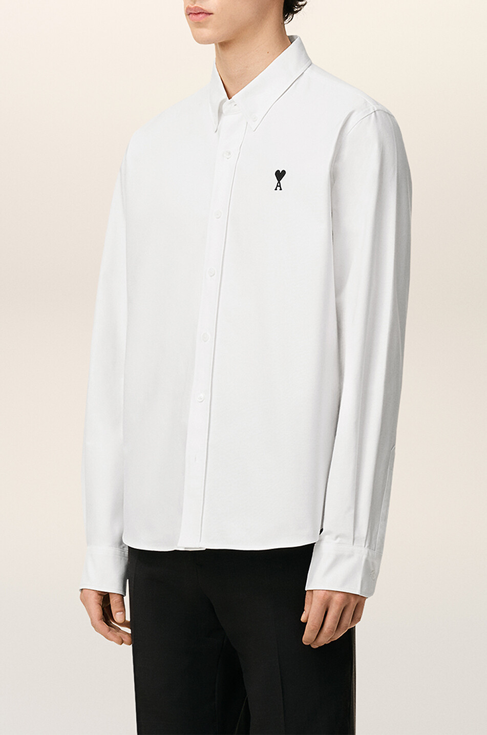 AMI Hemd aus Oxford-Baumwolljersey Herren WEISS 6