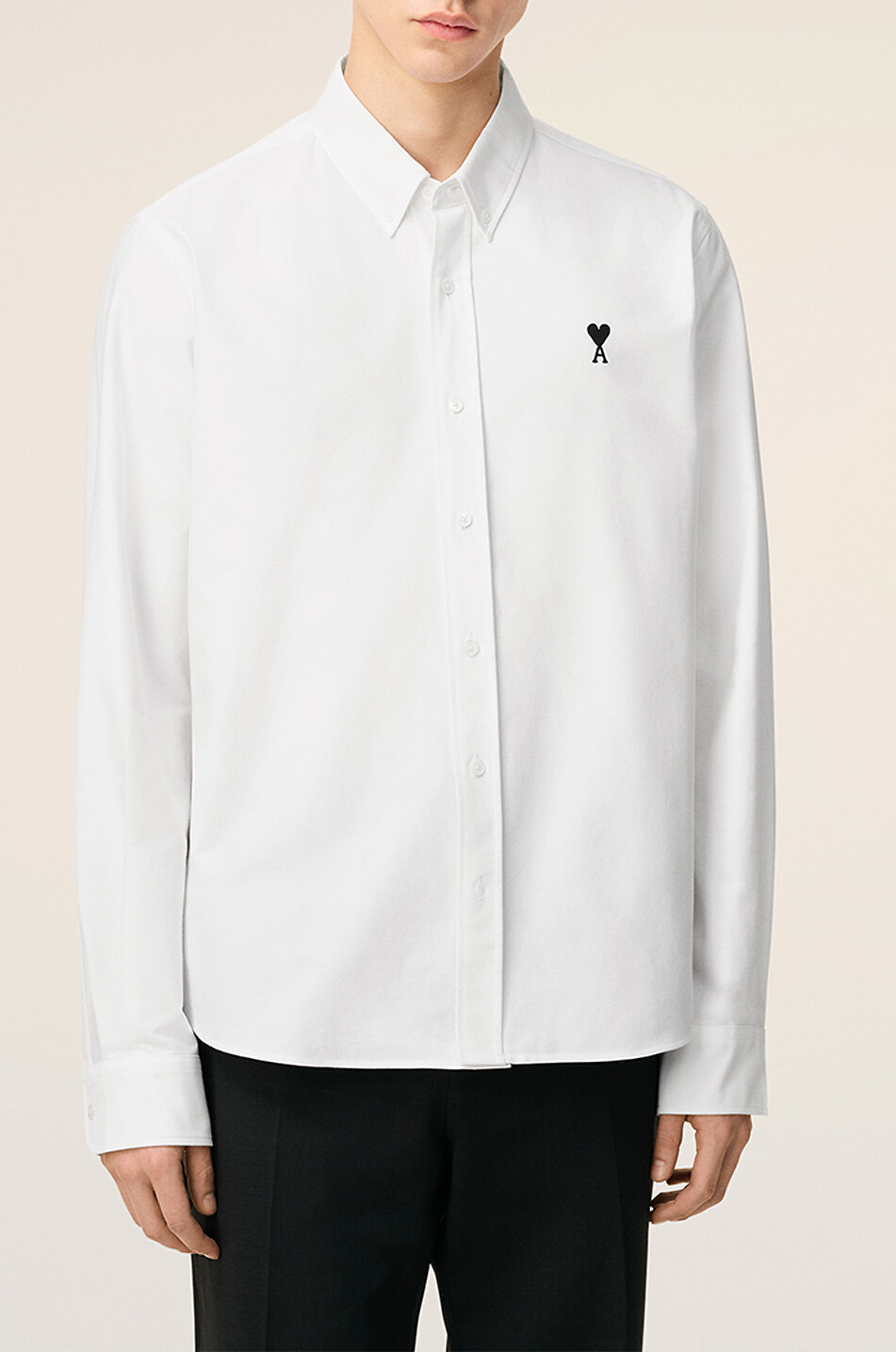 AMI Hemd aus Oxford-Baumwolljersey Herren WEISS 3