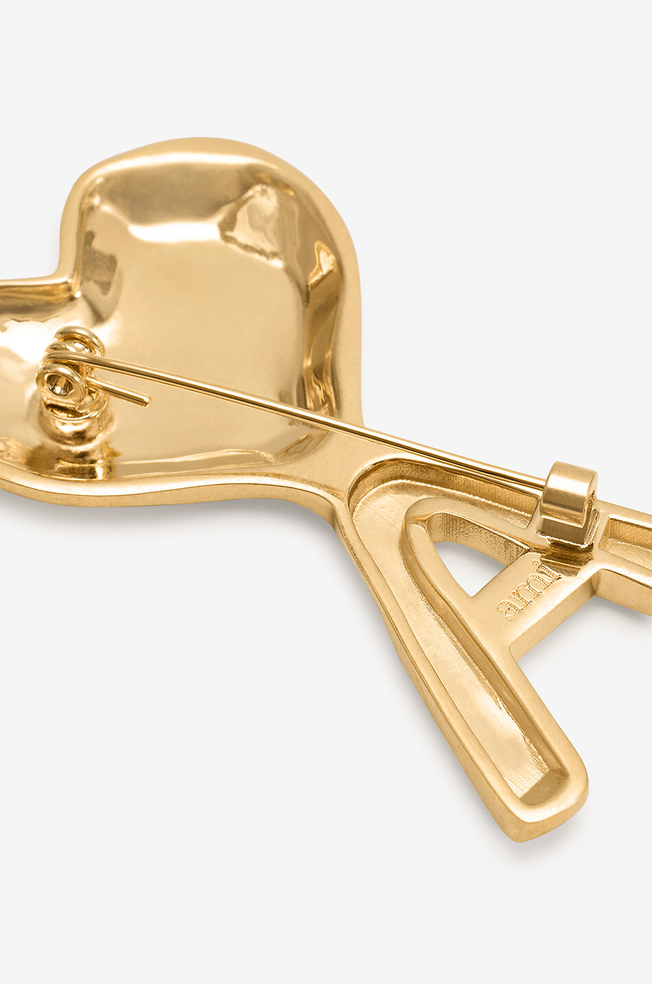 AMI Brass brooch Men GOLDEN 2