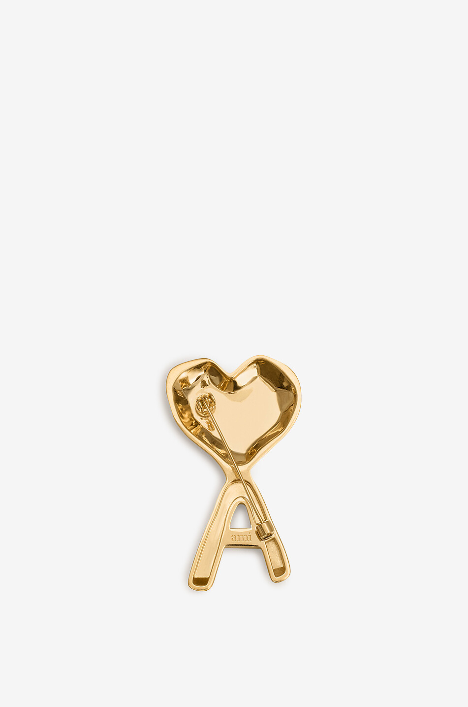 AMI Brass brooch Men GOLDEN 5