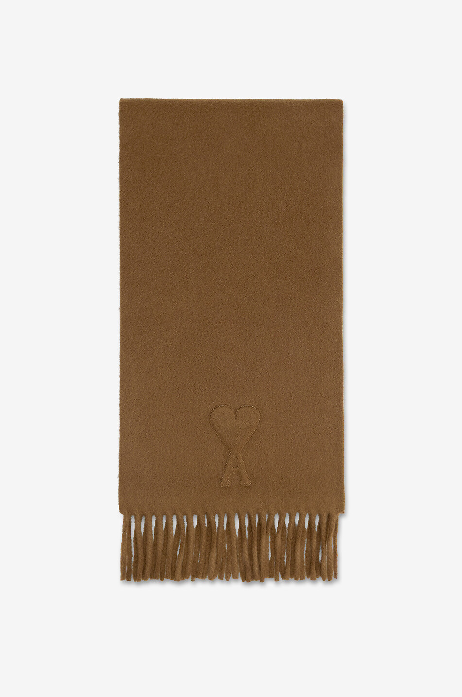 Rectangular wool scarf with cashmere effect
