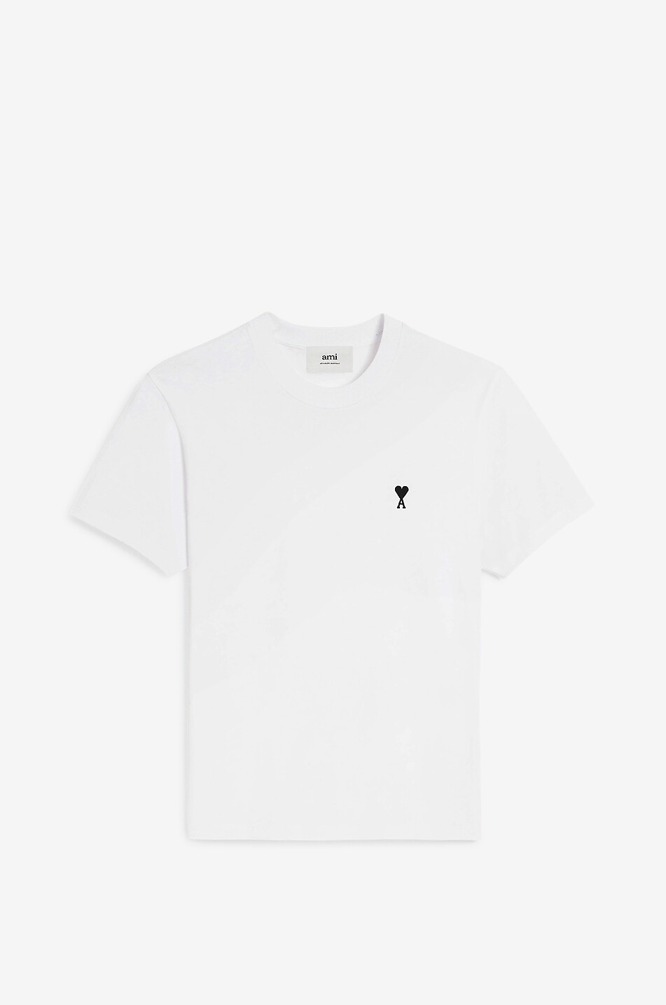 AMI Jersey t-shirt with logo Men WHITE 1