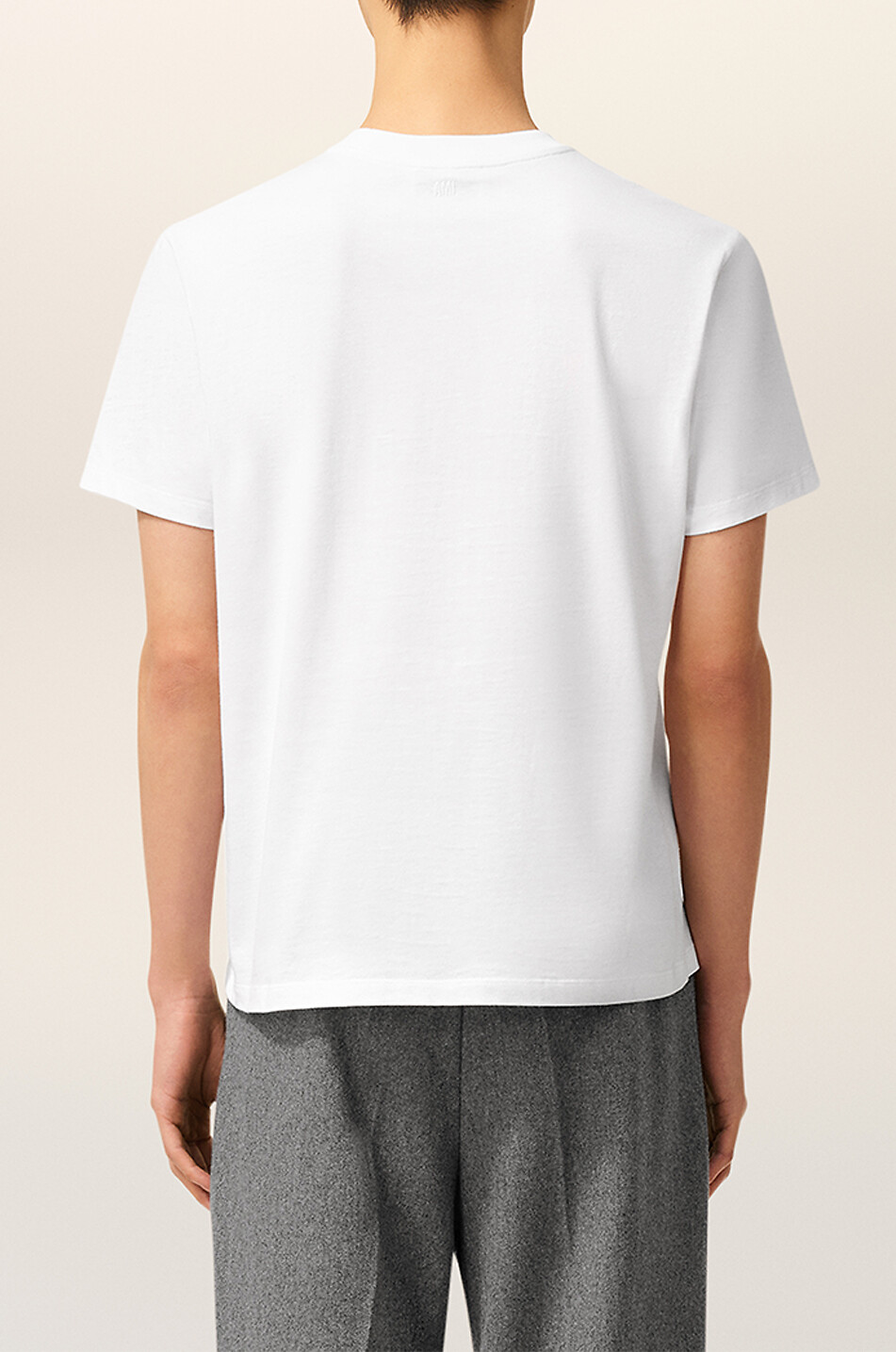 AMI Jersey t-shirt with logo Men WHITE 3