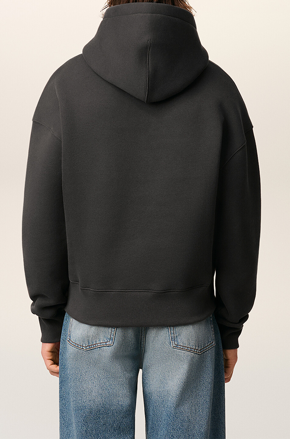 Ami de cœur hooded full-zip sweatshirt - AMI - LIGHT BLUE - Bongénie