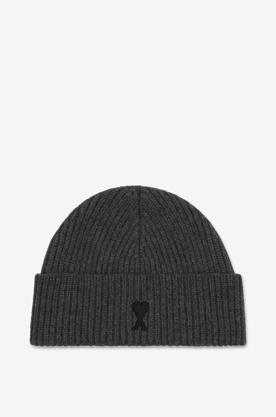 AMI Felted merino wool beanie Men GREY 1