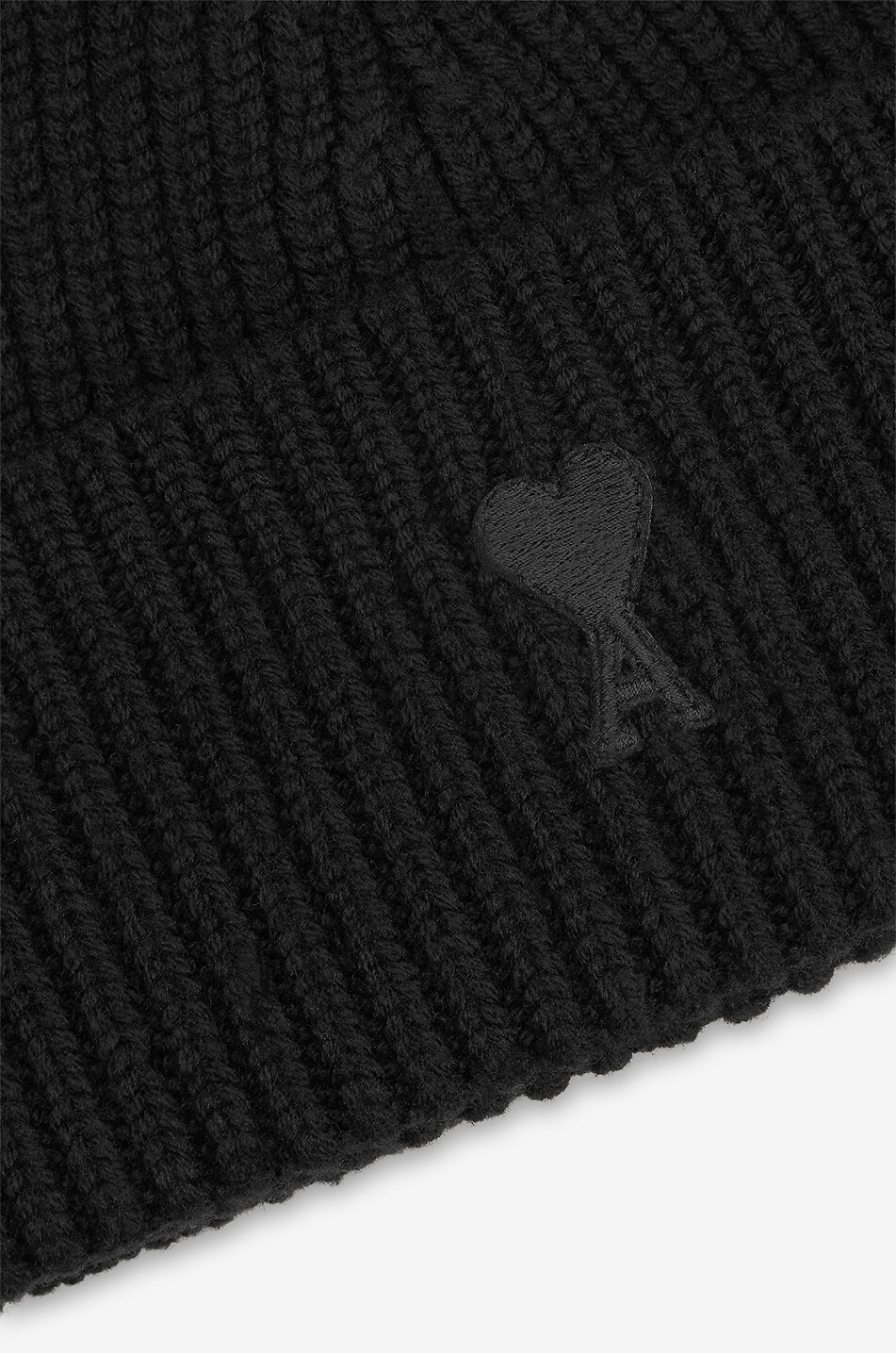 AMI Felted merino wool beanie Men BLACK 7