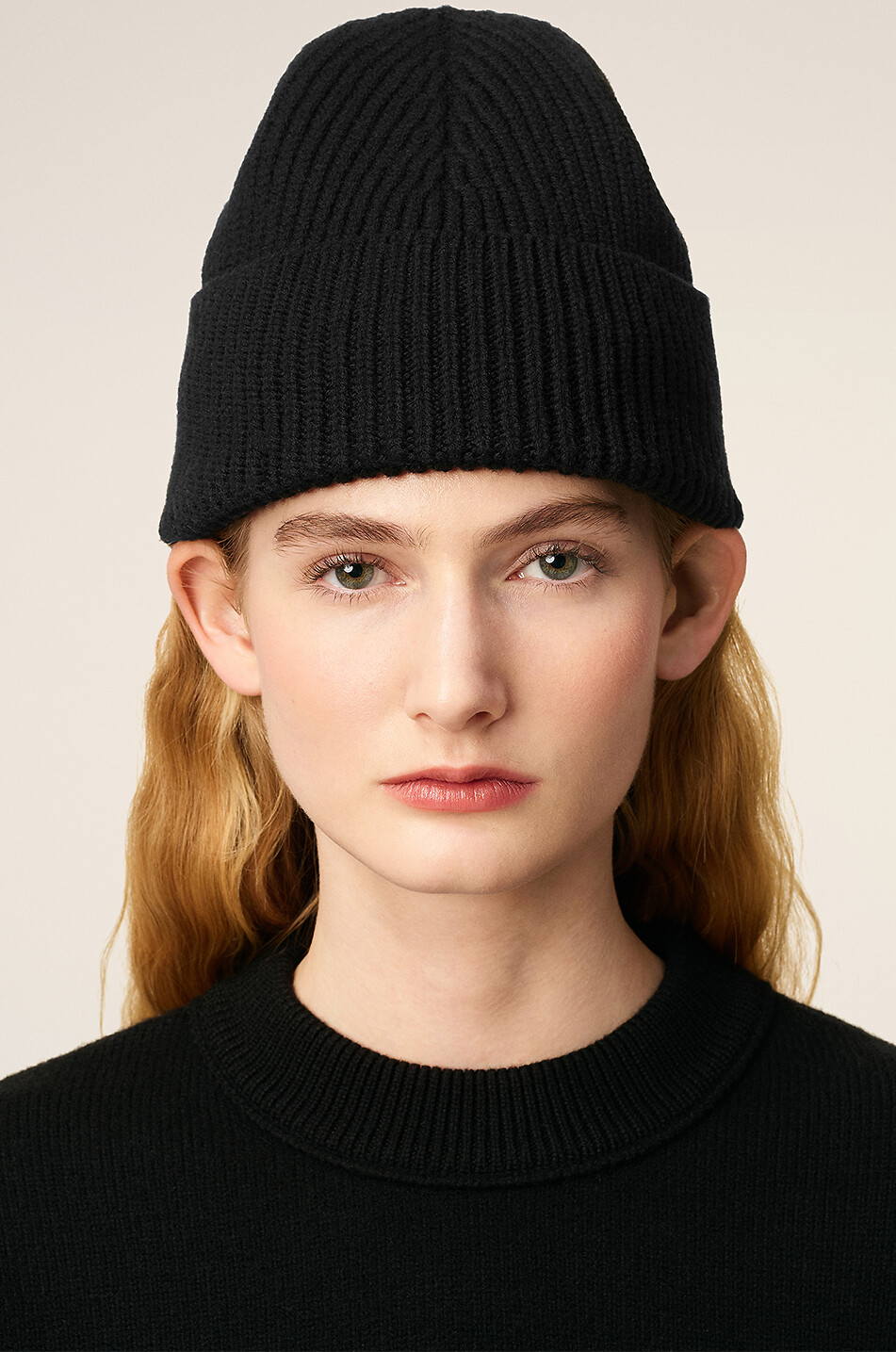 AMI Felted merino wool beanie Men BLACK 6