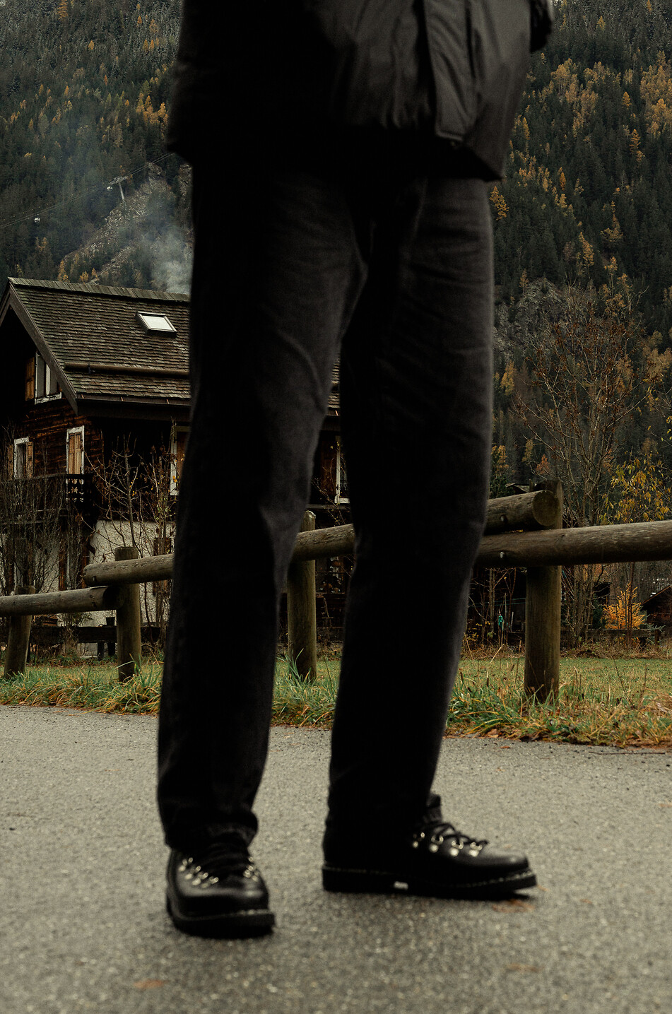 PARABOOT Glattleder-Schnürstiefeletten Avoriaz Herren SCHWARZ 4