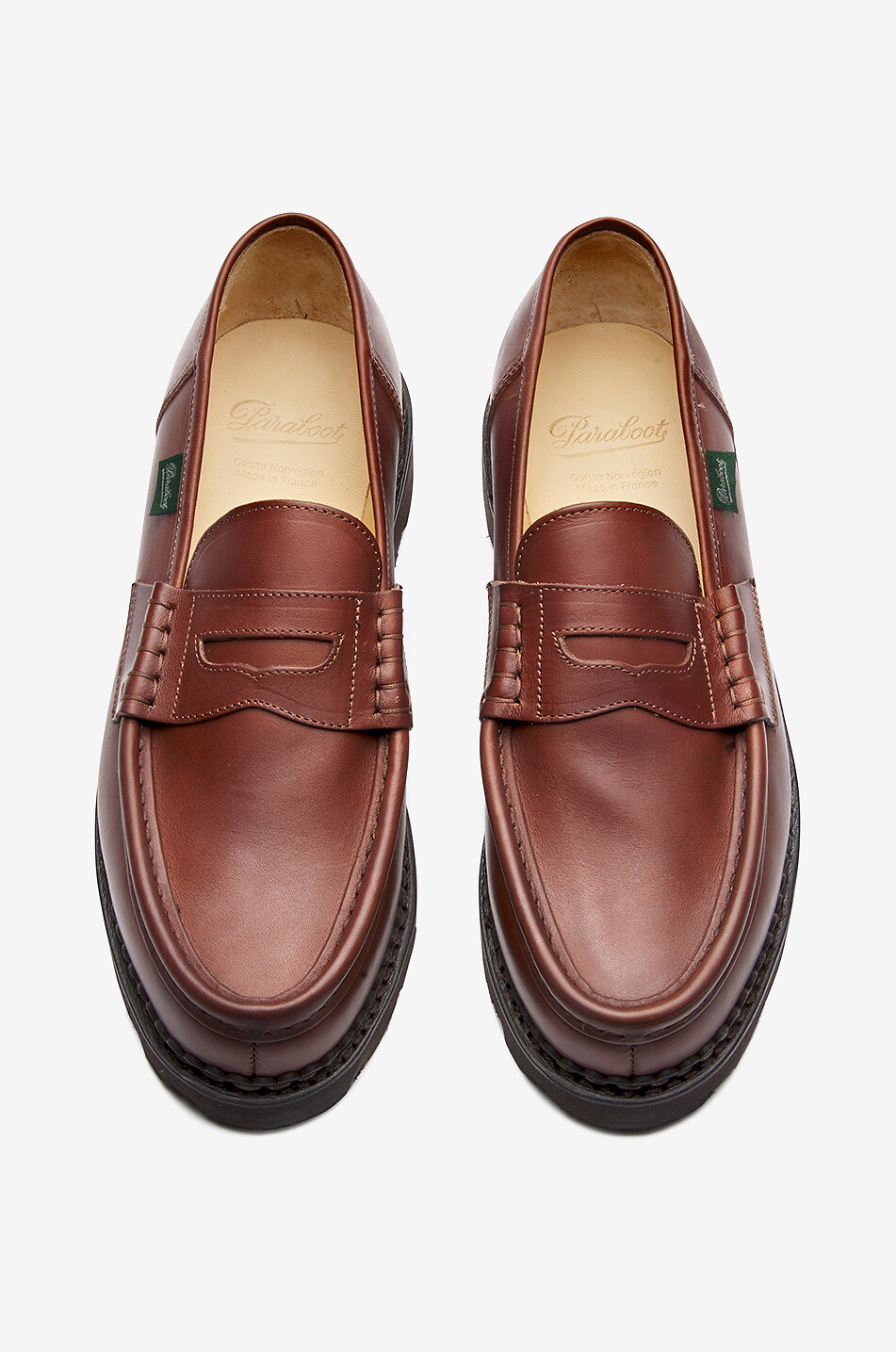 PARABOOT Glattleder-Mokassins Reims Herren BRAUN 5