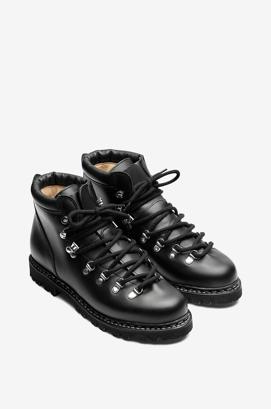 PARABOOT Avoriaz smooth leather lace-up ankle boots Men BLACK 9
