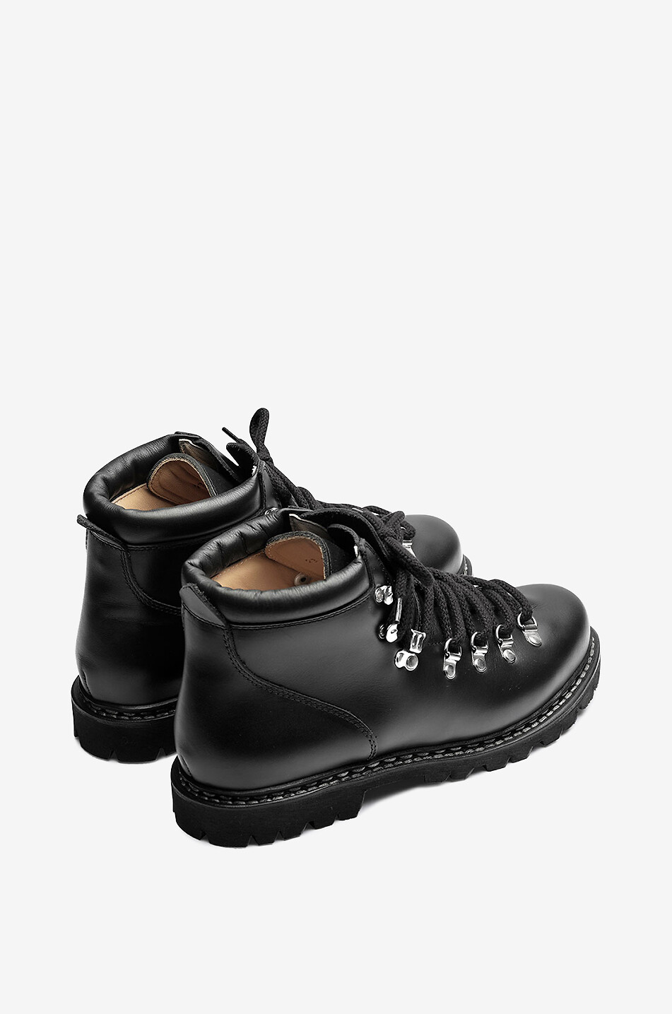 PARABOOT Avoriaz smooth leather lace-up ankle boots Men BLACK 7