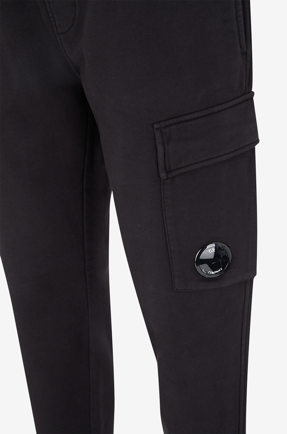 C.P. COMPANY Pantalon cargo slim en molleton Lens Homme NOIR 3