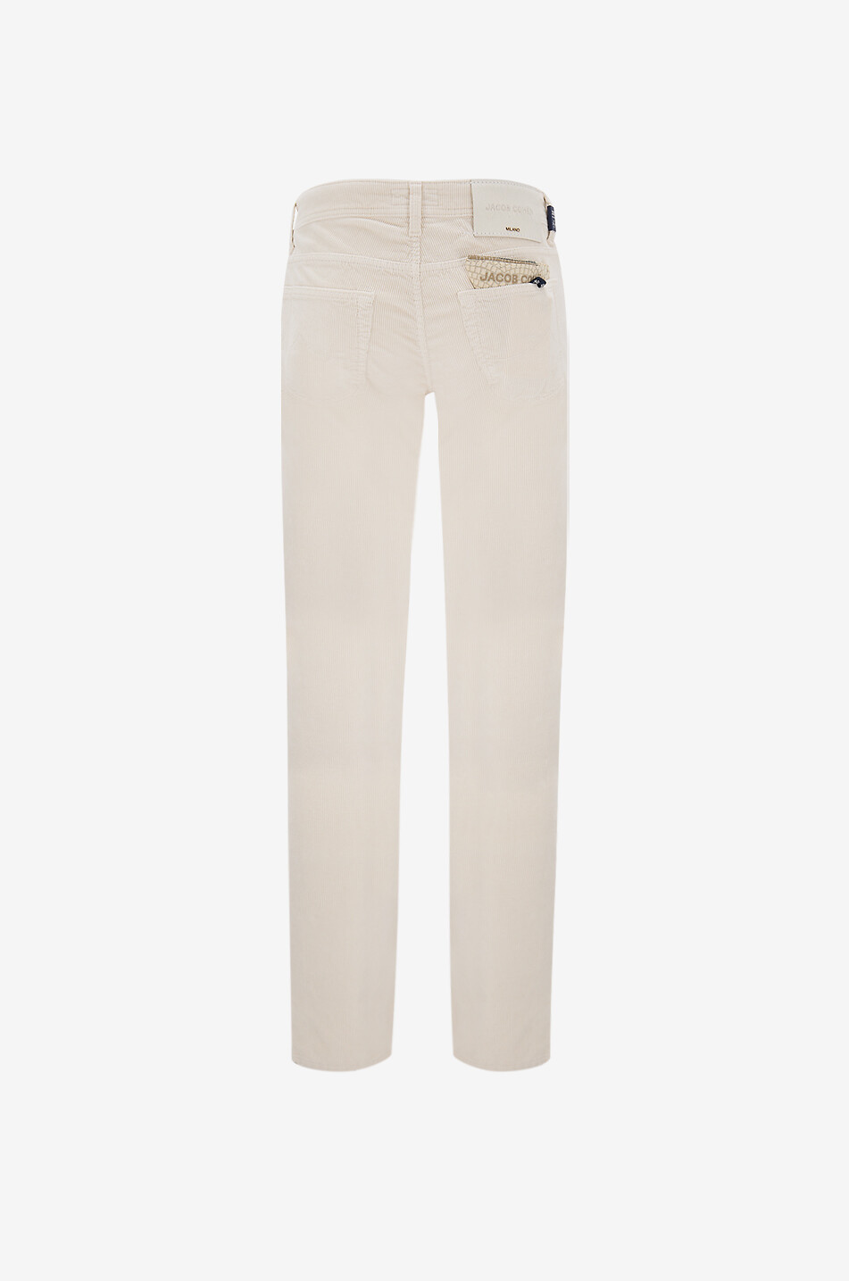 JACOB COHEN Bard corduroy straight leg trousers Men EGGSHELL 2