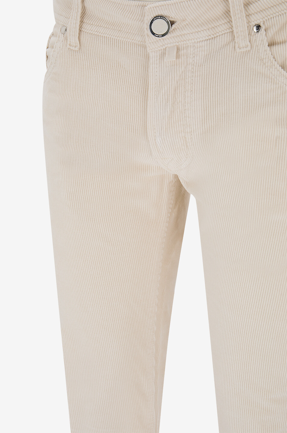 JACOB COHEN Bard corduroy straight leg trousers Men EGGSHELL 3