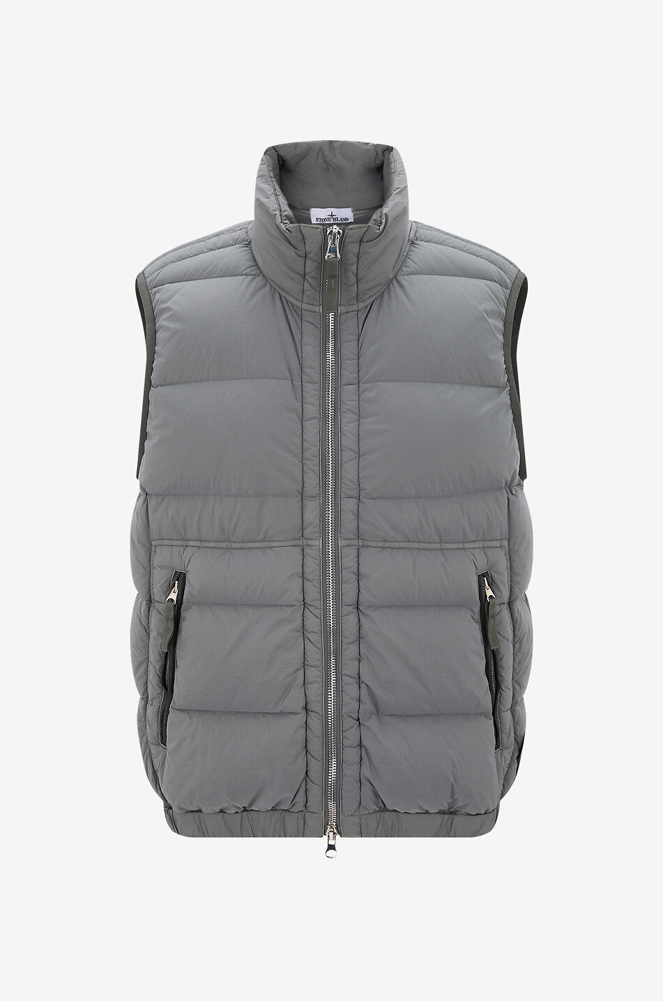 STONE ISLAND G100007 Seamless Tunnel Nylon Down-TC sleeveless down jacket Men GREY 1